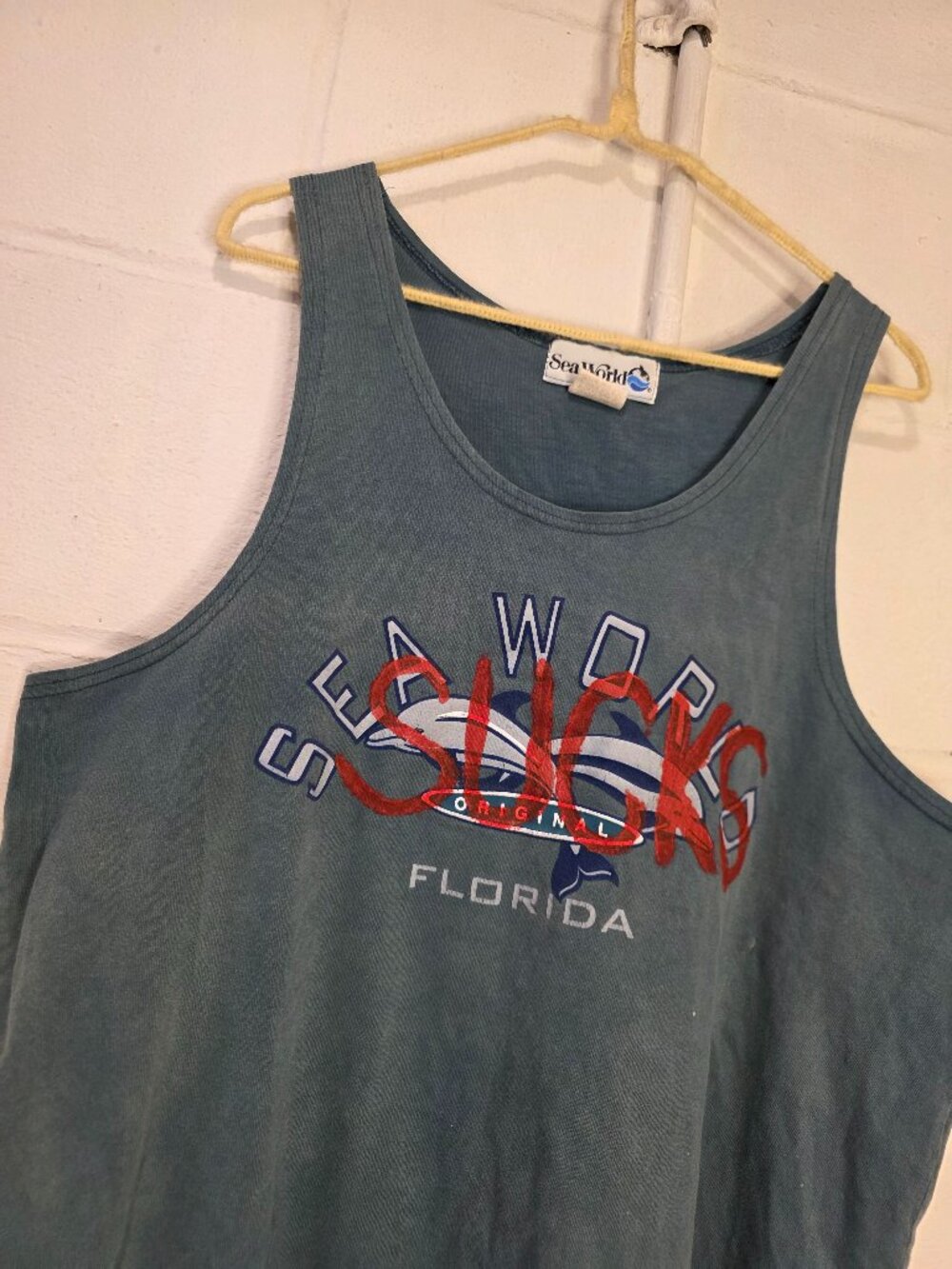 90's Gorpcore Surfer Skater Blokecore Steve-O Inspired Sea World Sucks Tank Top